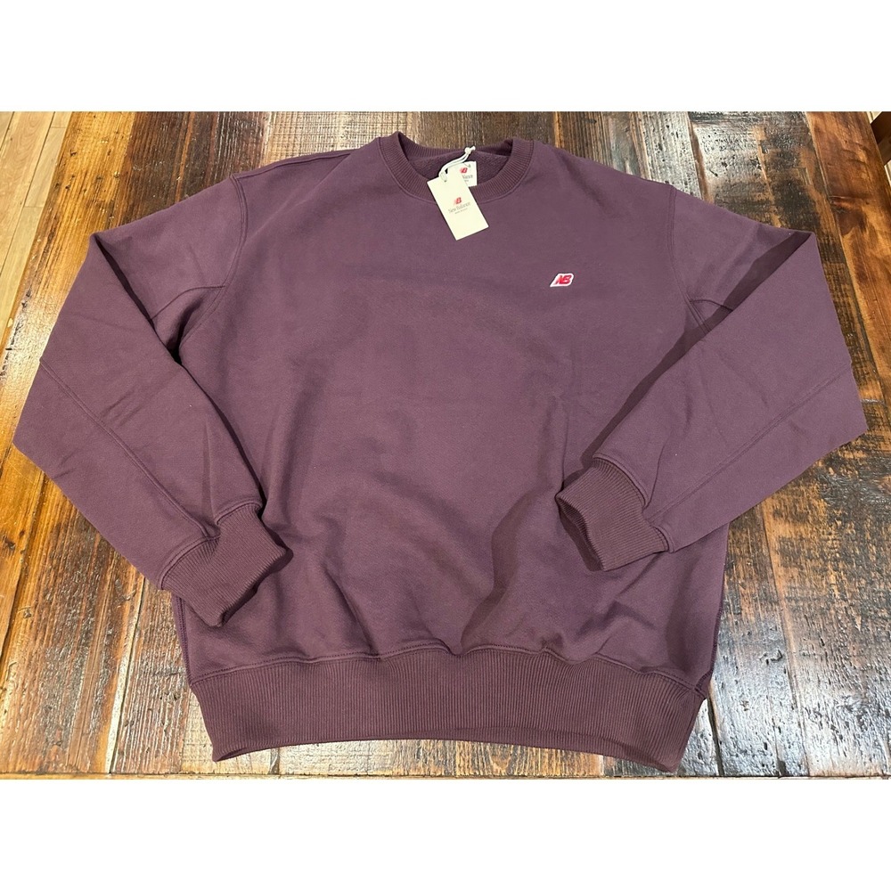 New Balance Made in USA Crewneck Sweatshirt Plum Purple MT43541 Mens XS NWT